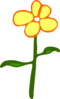 Yellow Cartoon Flower Clip Art